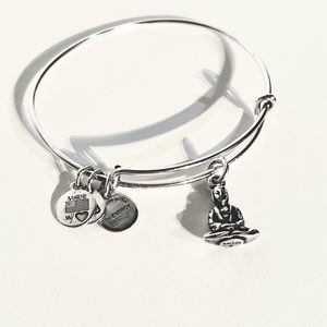 Alex & Ani Russian Silver Buddha Bangle Bracelet